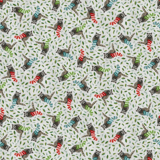 Holly Woods Pearl Knitting Racoon Toss