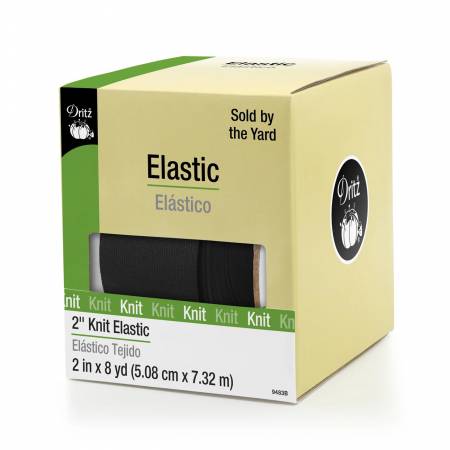 Black Knit Elastic 2in Wide