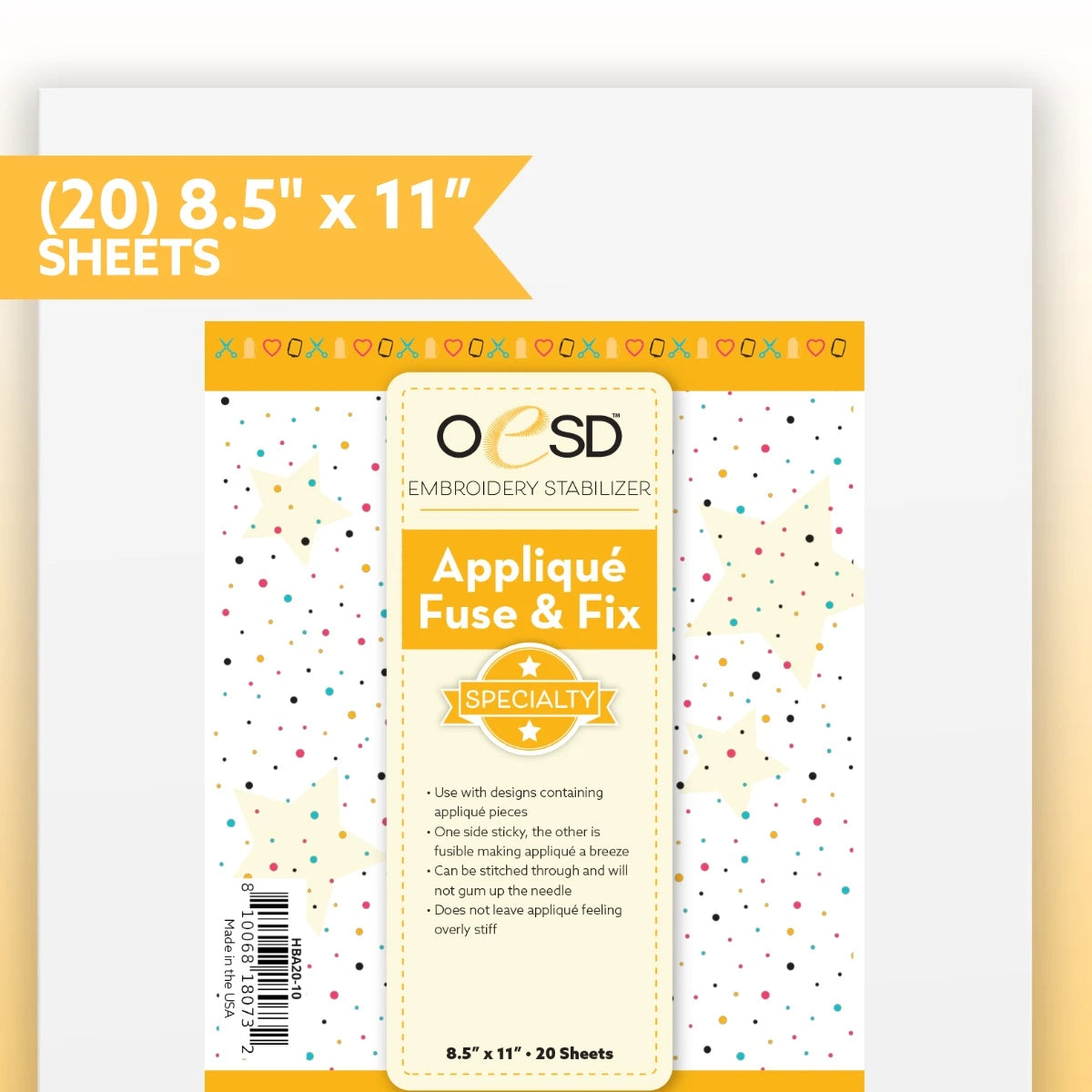 Applique Fuse & Fix Embroidery Stabilizer