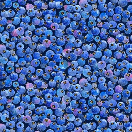 Bountiful Blueberries Large Overall Print