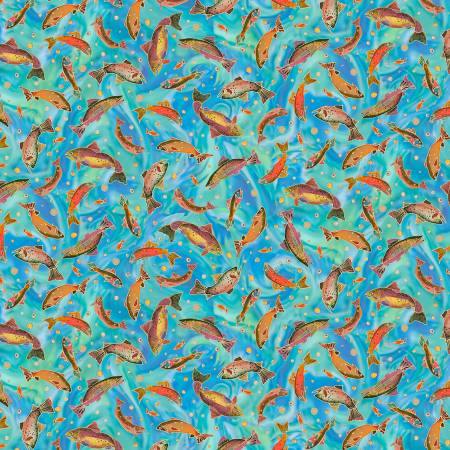 Bear In Mind Tossed Fish Teal