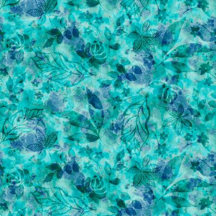108" Botanics - Teal Foliage