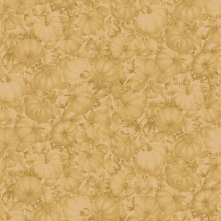 Bountiful Tonal Pumpkins Gold