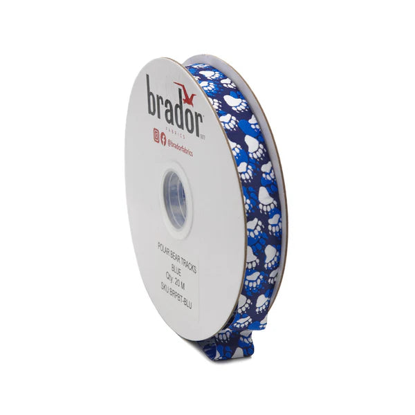 Arctic Collection® Braid / Ribbon - Polar Bear Tracks Blue