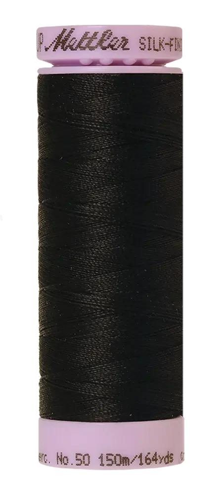 Mettler Silk Finish 50wt 100% Cotton 9105-2000 Black