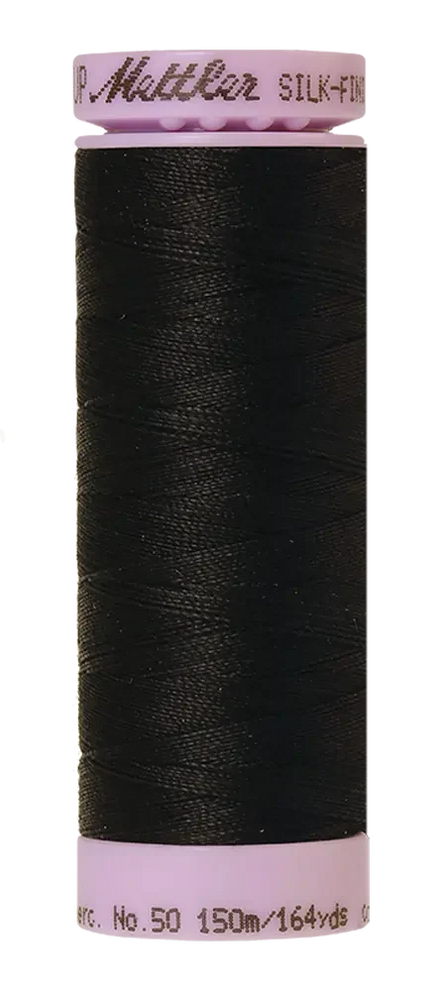 Mettler Silk Finish 50wt 100% Cotton 9105-2000 Black