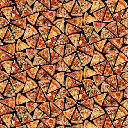 Tossed Pizza Slices Black