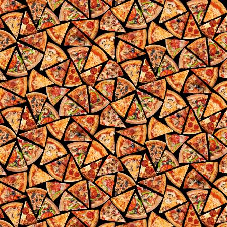 Tossed Pizza Slices Black
