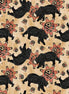 Tossed Bears With Claws Tan