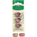 Clover Leather Thimble Set 2/pkg