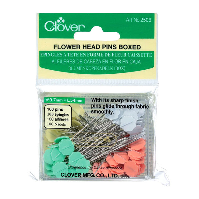 Clover Flower Head Pins Boxed 100 count