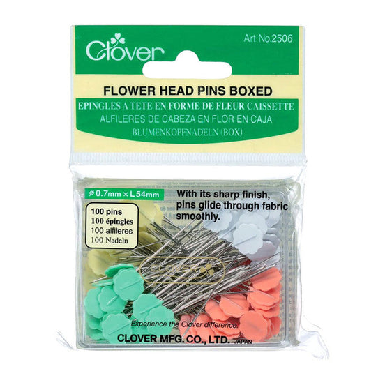 Clover Flower Head Pins Boxed 100 count