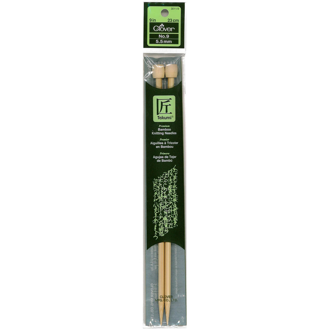 Clover Knitting Needles 9in Sz 9