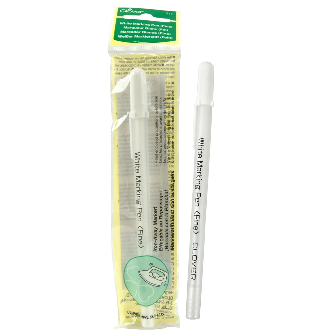Clover Heat Erasable Pen - White