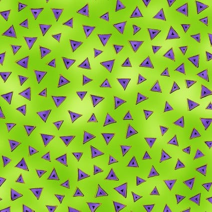 Laurel Burch Basic Triangle Lime Gold Metallic