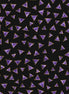 Laurel Burch Basic Triangle Black Gold Metallic