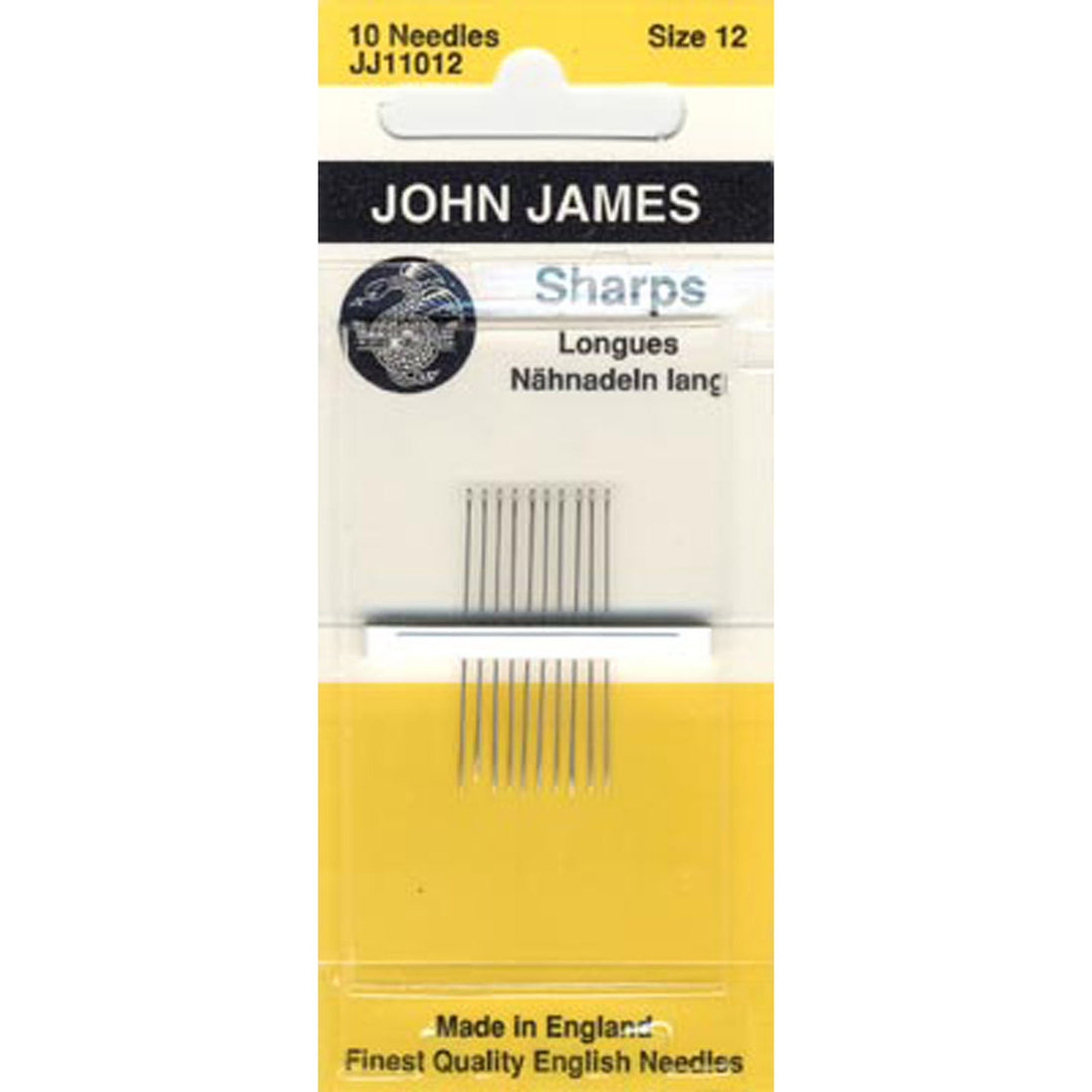 John James Sewing Needles Sharps 12