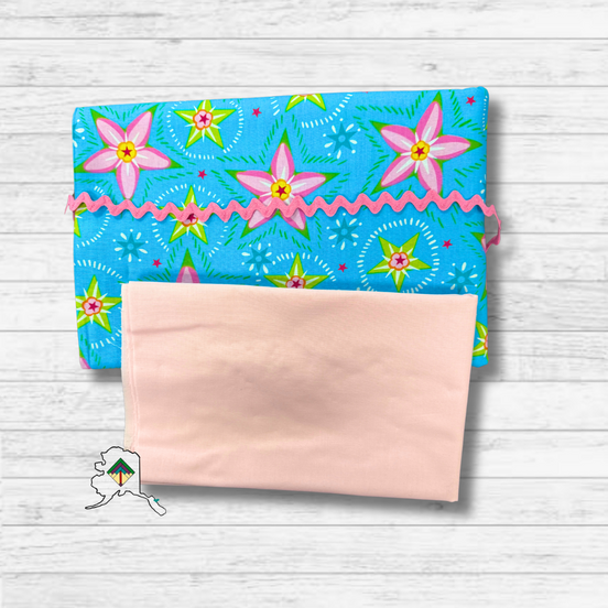 Kuspuk Fabric Kit 3-yds Turq.&Pink Stars