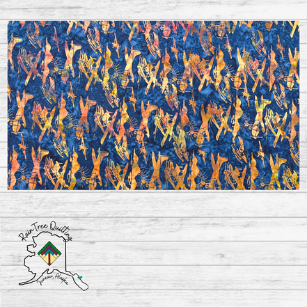 Bali Batik Chop Custom Alaska Planes Blue
