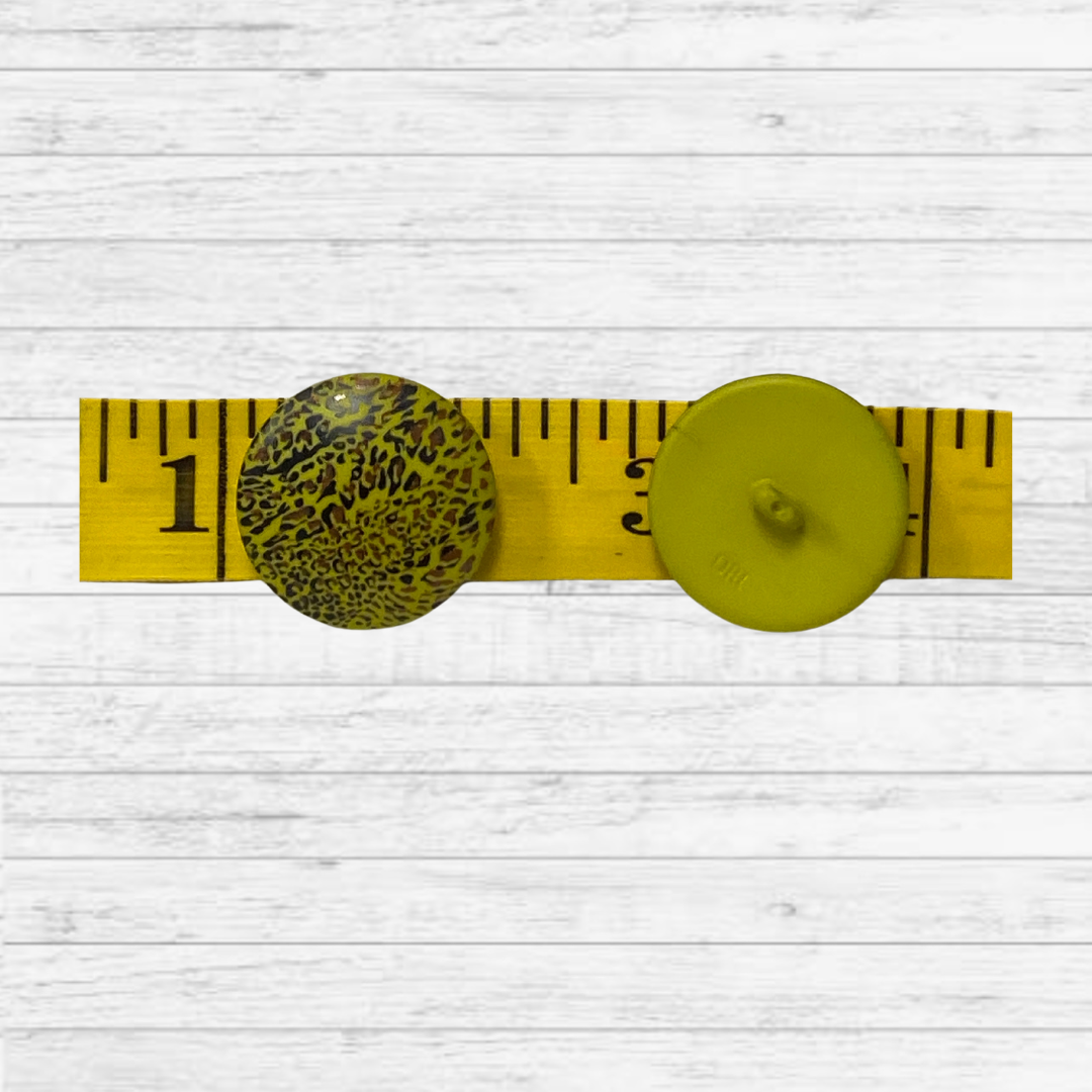Dill Button Polyamid Animal Print/Shank Yellow Green