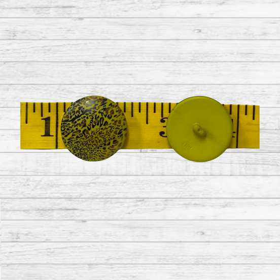 Dill Button Polyamid Animal Print/Shank Yellow Green