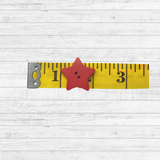 Dill ButtonsTraditional Star Red 28mm