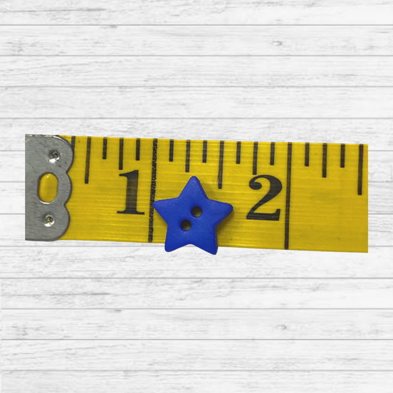 Dill Buttons Star Royal Blue15mm