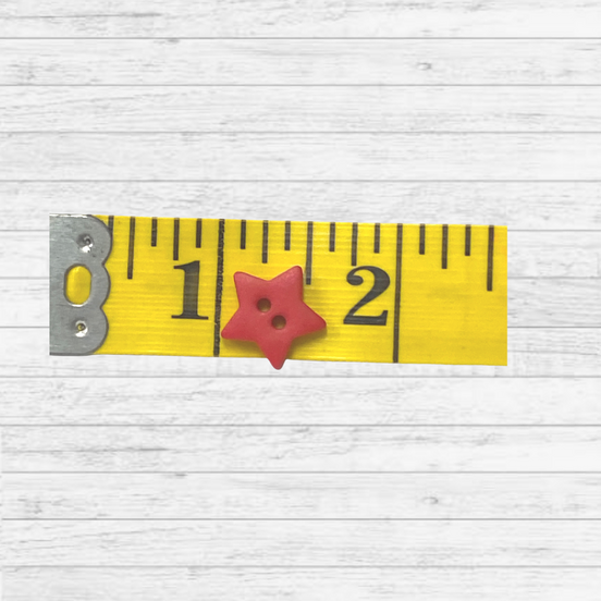 Dill ButtonsTraditional Star Red15mm