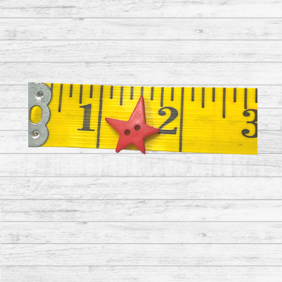 Dill Buttons Star Red 15mm