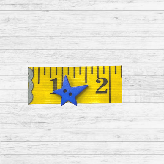 Dill Buttons Country Star Royal Blue15mm