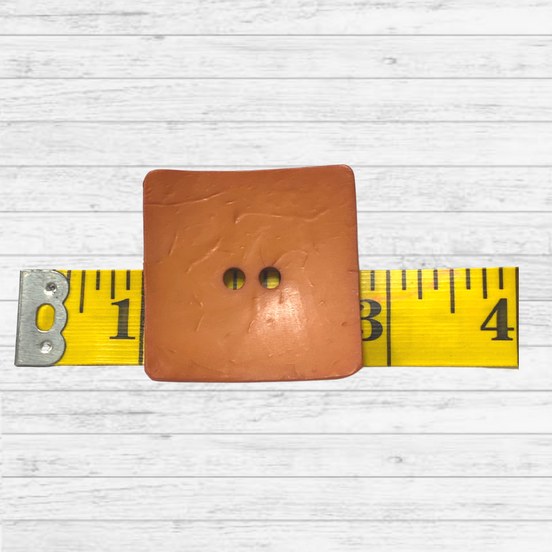 Dill Button Sq Dk Orange 60mm
