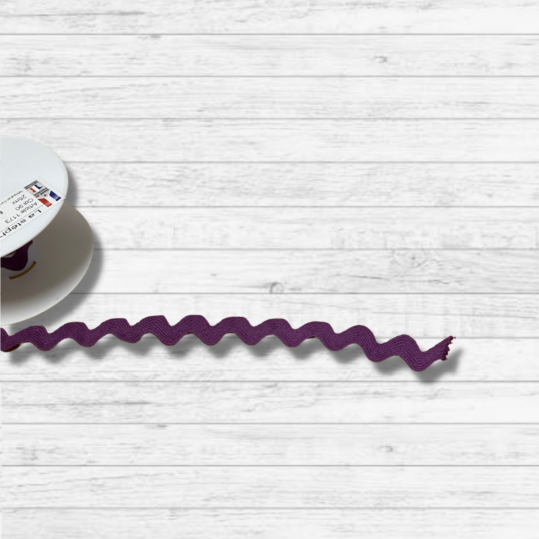 5/8in Cotton Ric Rac Purple