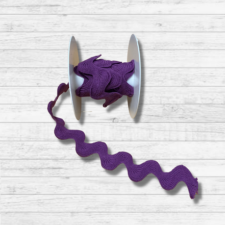 Jumbo Ric Rac Purple Cotton