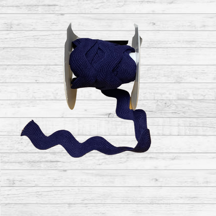 Jumbo Ric Rac Navy Cotton