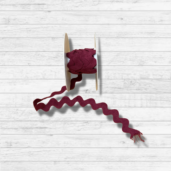 5/8in Cotton Ric Rac Wine
