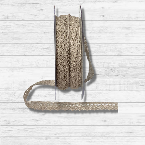 Crochet Lace 12mm Frou Frou Taupe