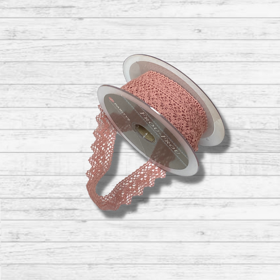 Crochet Lace 25mm Frou Frou Rose