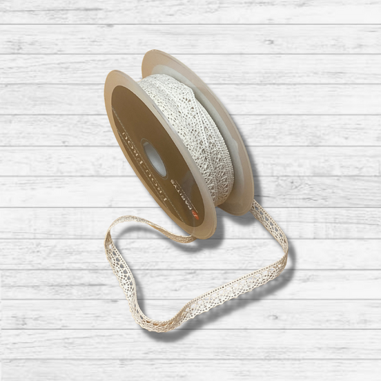 Frou Frou Crochet Lace 12mm White