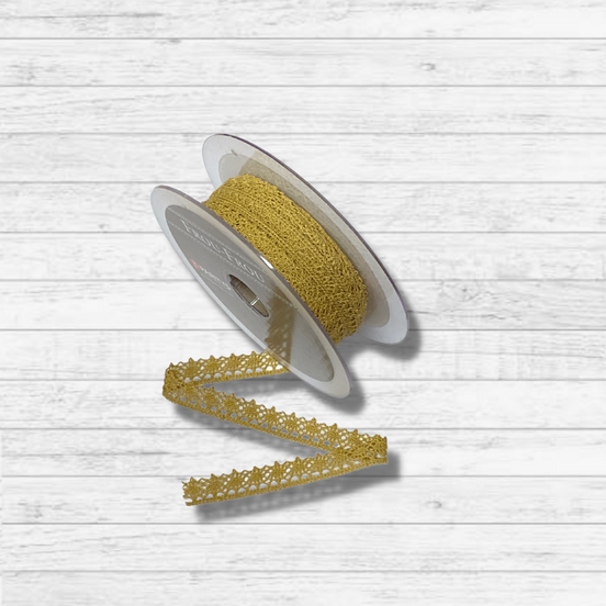 Frou Frou Crochet Lace 12mm Gold