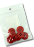 Buttons - 8 Pack Red