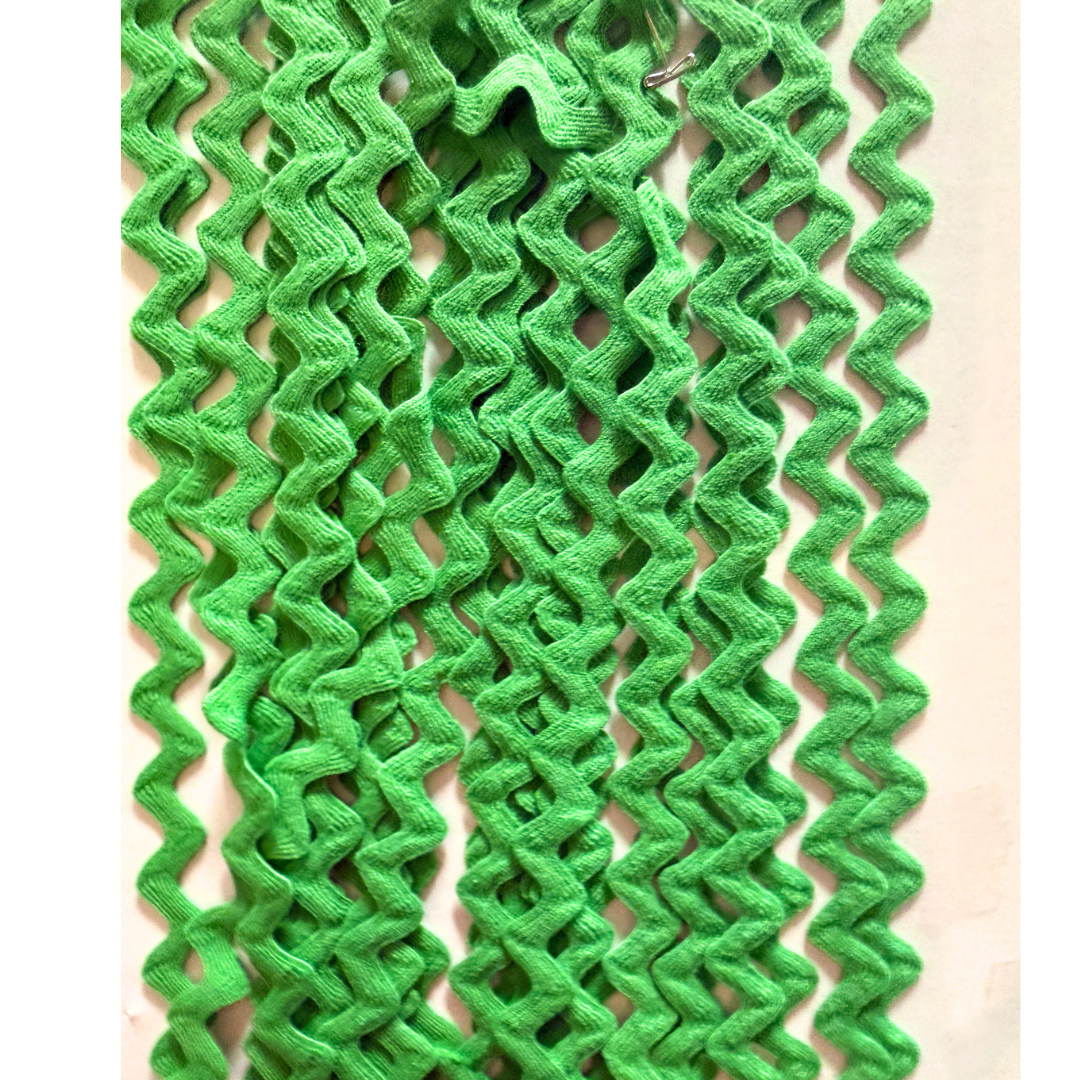 Ric Rac Apple Green 1/2" 100% Cotton