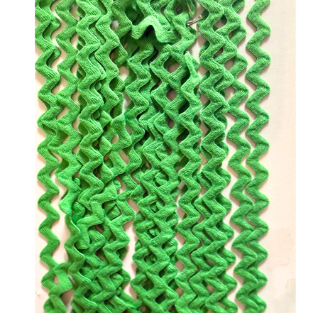 Ric Rac Apple Green 1/2" 100% Cotton