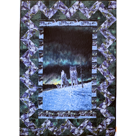 Aurora Encounter quilt kit 45” by 63"