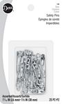 Dritz Pins Nickel 25ct Assorted Sizes