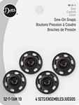 Sew-on Snaps Black 4ct