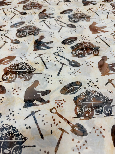 Bali Batik Custom Alaska Gold Panner Wheat