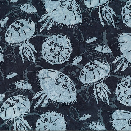 Bali Batik by Wildfire Designs Alaska Moon Jellies Midnight