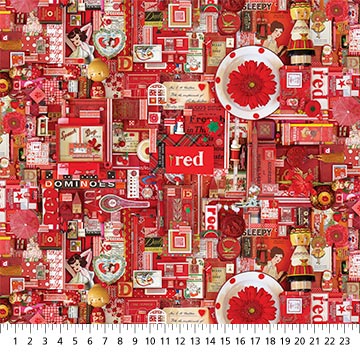 Color Collage II Red COLLAGE
