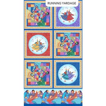 Quilts and Kuspuks Blocks Panel 24" x 43"