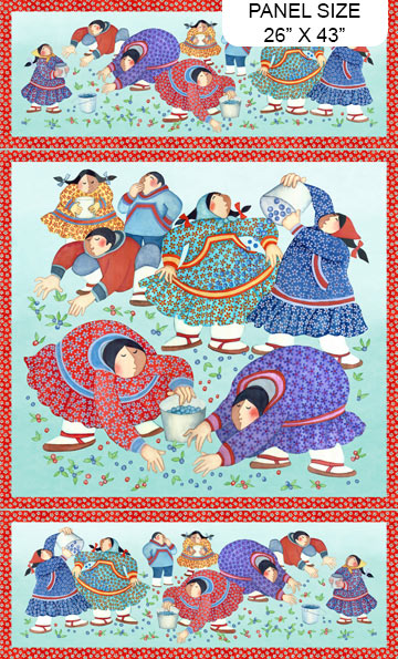 Berry Pickers Panel 26"x43"